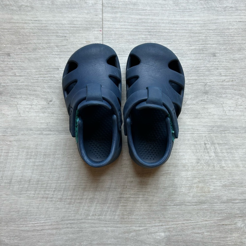 Kids Nautical Navy Blue Splash Sandals